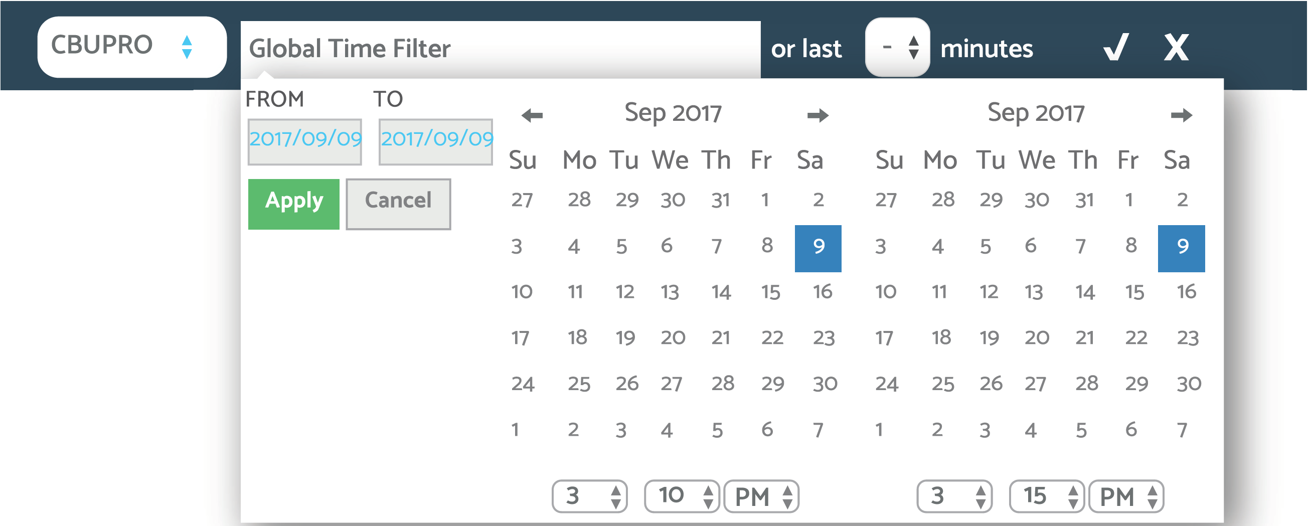 Date Time Filter